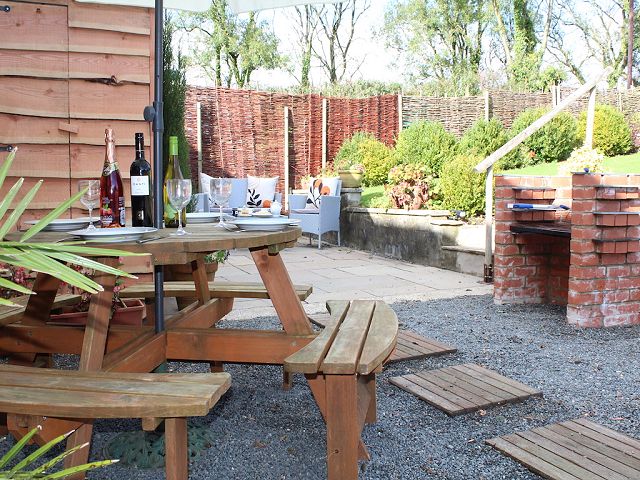 Stone built BBQ and dining table